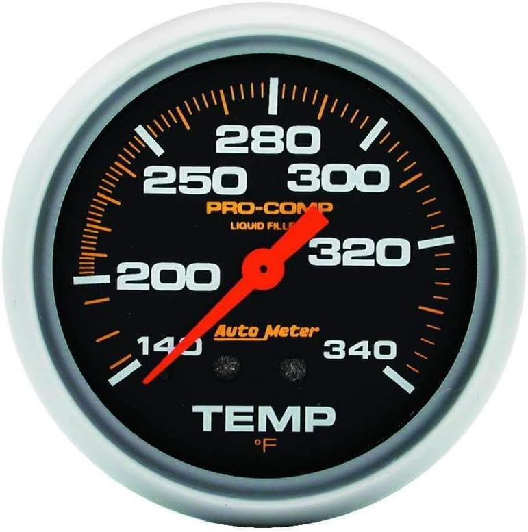 Auto Meter 5435 Pro-Comp Liquid-Filled Mechanical Water Temperature Gauge