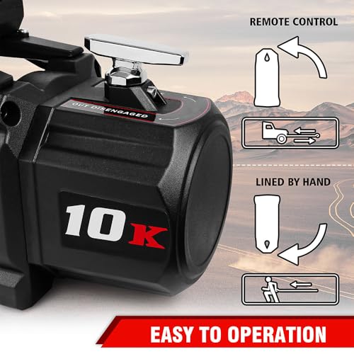 Winch eléctrico 10000 lb kit 12V DC con control remoto inalámbrico miniatura 3