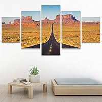 SIGNWIN 5 Panel Canvas Wall Art Modern Art Contemporary Country Dramatic Multicolor Photography Scenic for Home Decorations Ready to Hang - 60