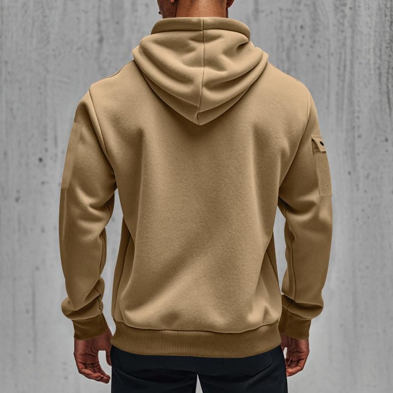 Scapodo Men's Half-Zip Sweatshirt - Hooded Pullover Soft Autumn Winter Casual Wear for Vacations Daily Life - Image 2