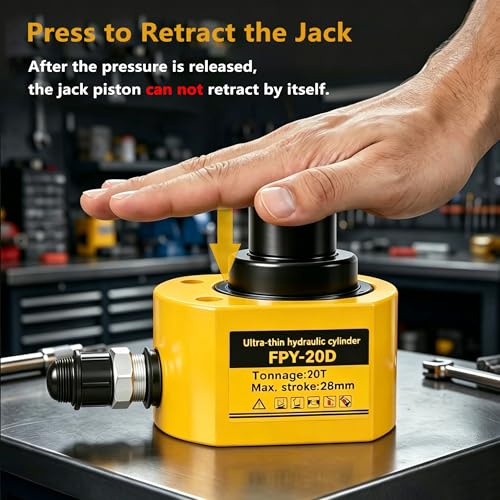 Image of Jooptoolwook 20T Multi-Section Low Profile Hydraulic Ram Jack, 1.1 inch