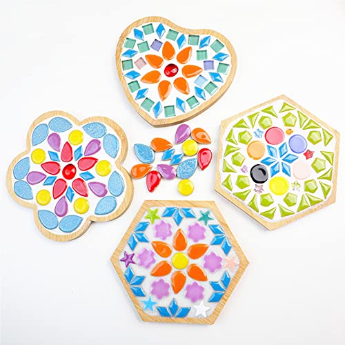 500g/1.1lb Random Color Irregular Ceramics Mosaic Tiles,DIY Making Creative Ceramic Mosaic Tiles for DIY Craft Plates Flowerpots Vases Cups Mosaic Making Supplies (Irregular Mix Color)