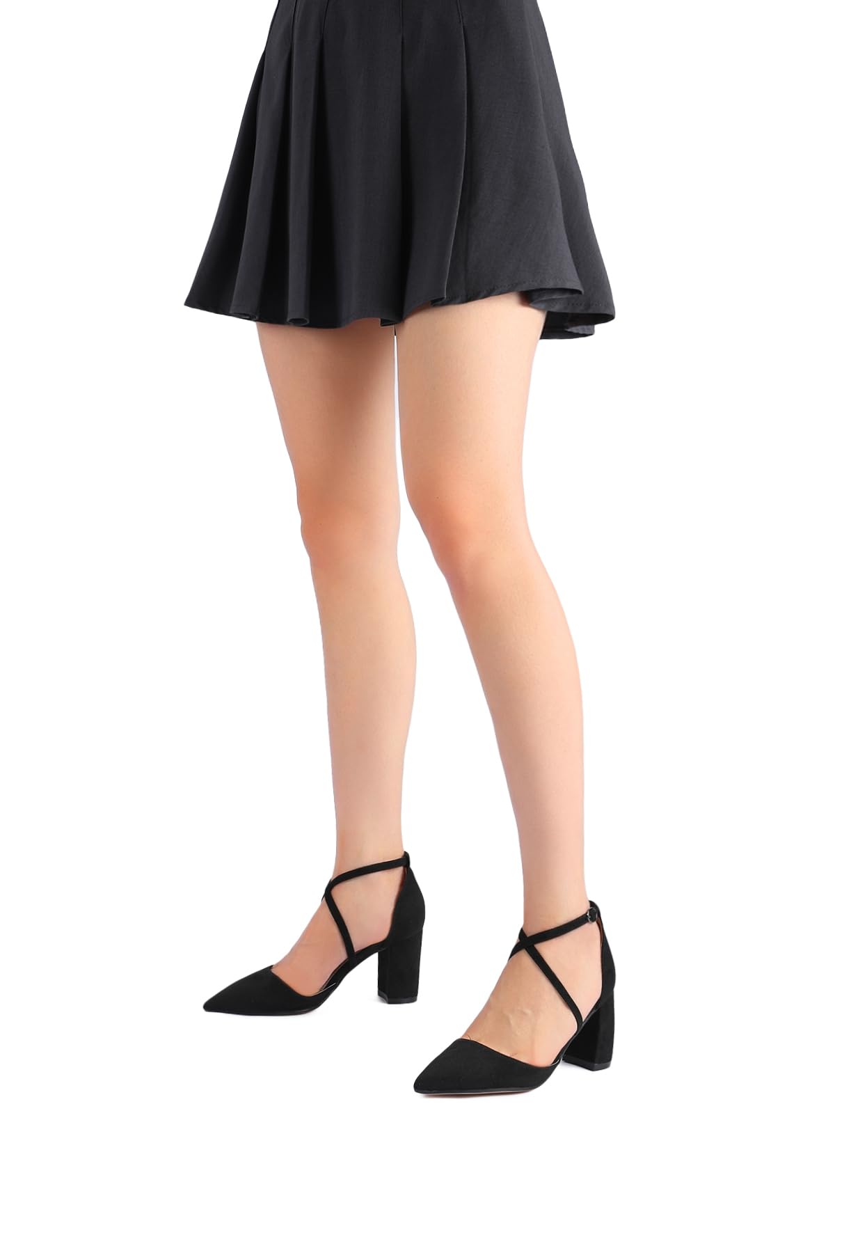 QUEEN HELENA Décolleté con Fascia Incrociata Scarpe a Punta con Tacco Elegante Donna ZM9631