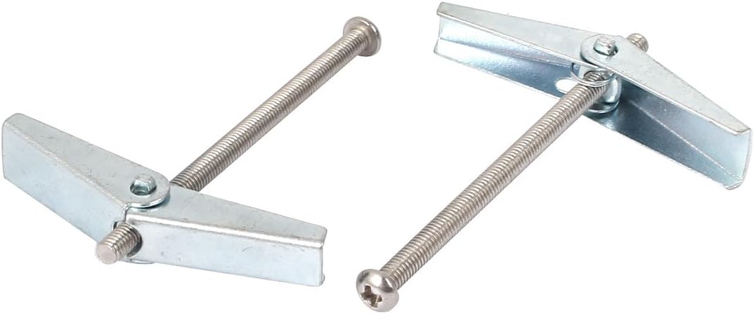 3mm x Anchors 50mm Male Thread Spring Toggle Hollow Plasterboard Cavity Wall Bolts Expansion Anchors 6 Pcs