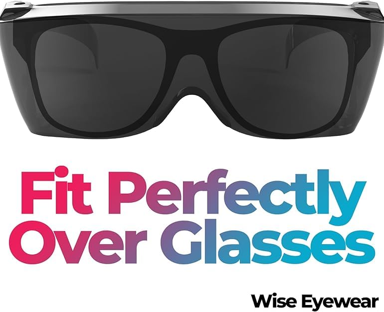 Image of Cover-Ups Black Fit Over Sunglasses - Wrap Around Sunglasses - People Who Wear Prescription Glasses in the Sun