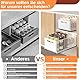 Weiß Teleskopschublade, Faltbar Ausziehbare Schublade Küche, Metall Ausziehbarer Schrank Organizer, Kein Bohren Pull Out Cabinet organizer, Küchenschrank Organizer für Küche, Bad, Wohnzimmer