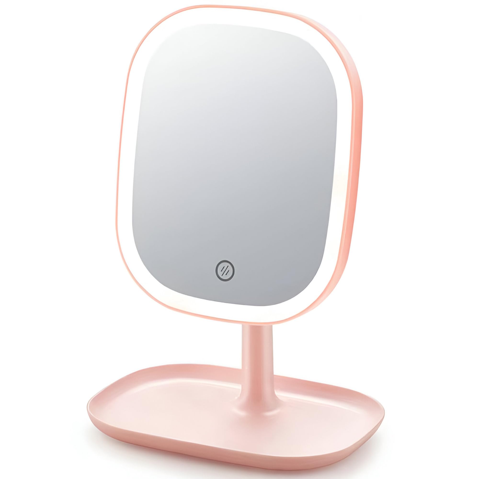 PRIME PICK Makeup Mirror with LED Pink, 360° Rotating Lightweight & Durable Vanity Mirror for Home, Travel, or Multipurpose Use
