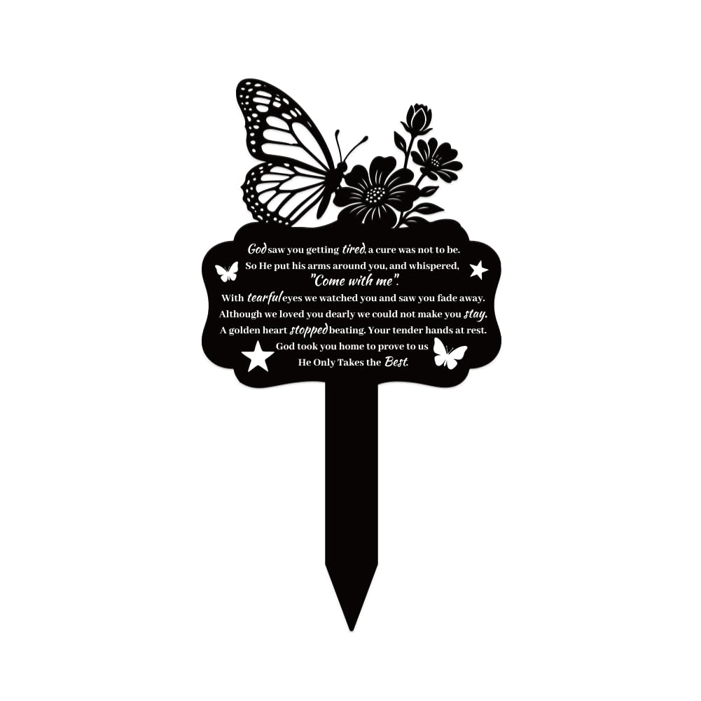 Plaque commémorative papillon fleur pour embellir un jardin du souvenir ou une tombe