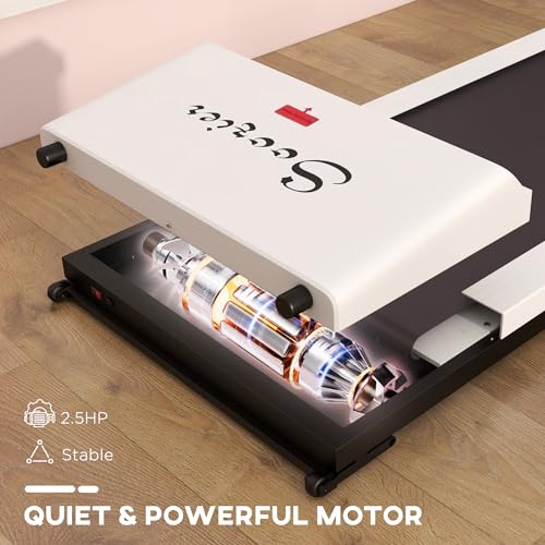 Image of Under Desk Walking Pad Treadmill, Portable Foldable Mini Treadmill for Home with Remote Control, LED Display, 264 lbs Capacity, Compact Small Treadmills for Small Spaces