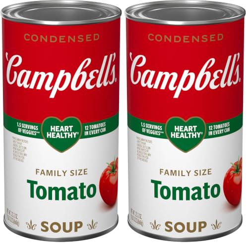 Image of Campbell's Condensed Heart Healthy Tomato Soup, 23.2 oz Family Size Can (Pack of 2)