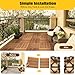 36PCS Interlocking Wooden Deck Tiles 11.8 x 11.8inch Wooden Patio Flooring Outdoor Waterproof All Weather Tiles for Porch Flooring, Outdoor Patio Wood Floor Tiles, Balcony Deck, Easy Snap Lock