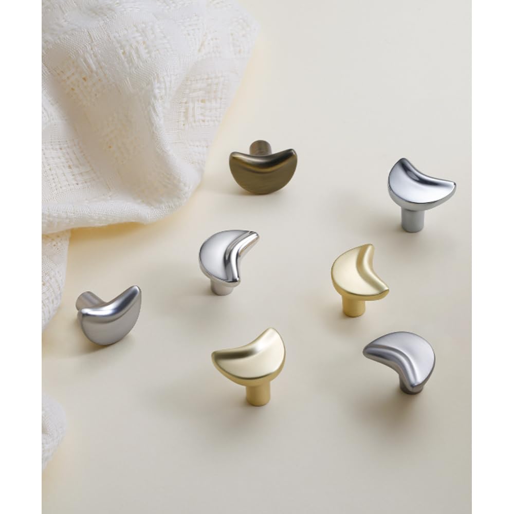 Confezione da 10 pomelli a mezzaluna, maniglie in bronzo per armadietti, scarpiere, armadi, ecc.