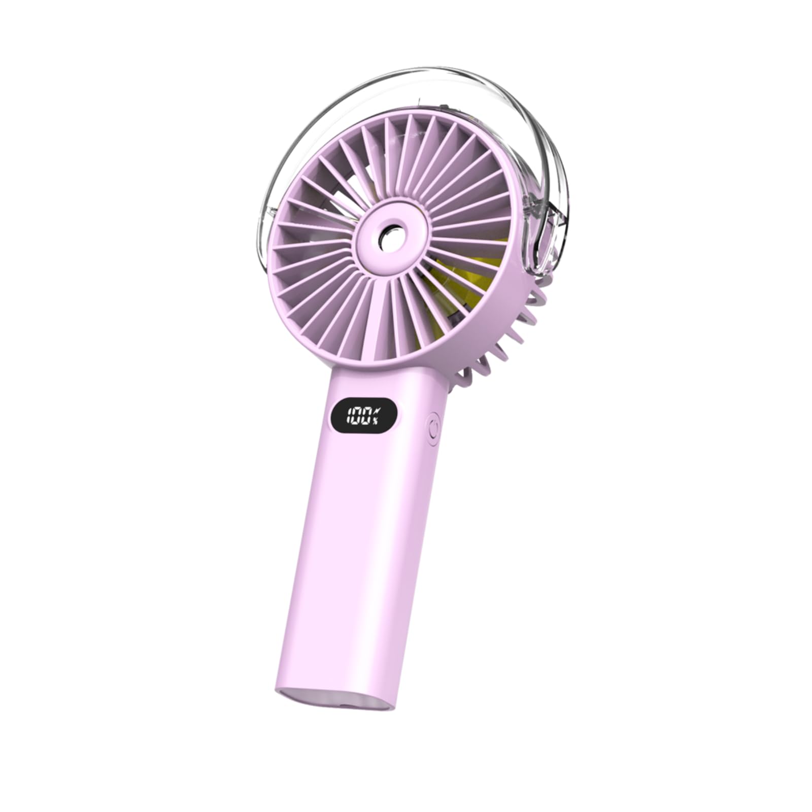 Handheld Misting Fan, Portable Usb Rechargeable Fan With Water Spray Cool, 4 Speeds, Led Display, Personal Mist Fan For Commute Beach Outdoor,Purple