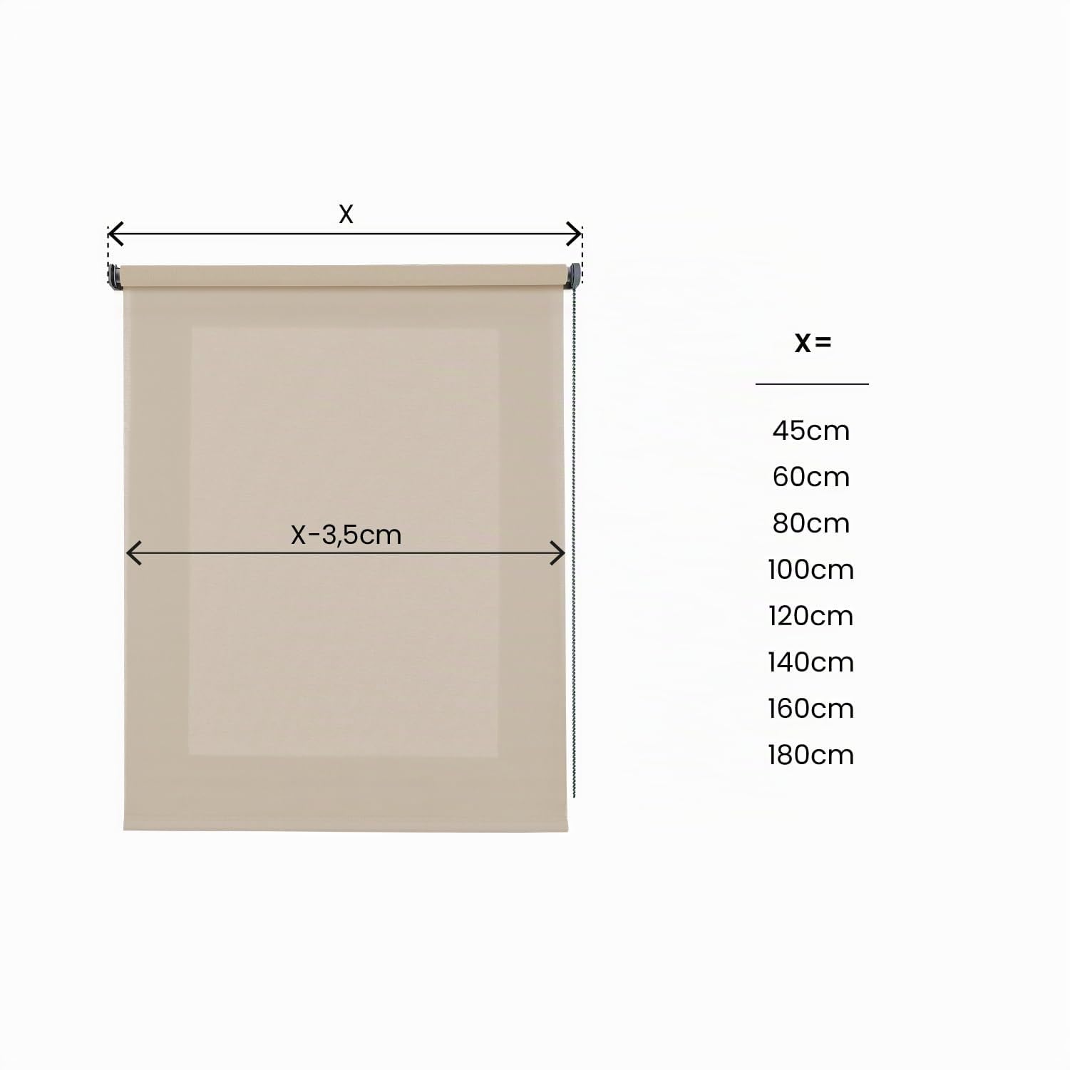 STOR PLANET | Store Enrouleur Tamisant Soft, Store Transparent et Lumineux, Stores Intérieurs Cuisine, Salon, Chambre, Stores enrouleurs avec mesures de Fenetre et Porte | Beige,200x250cm
