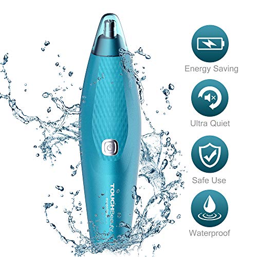 Touchbeauty Advanced Painless Ear Nose Hair Trimmer For Men Updated Version With Low Battery Reminder, Washable Dual Edge Blades, Mens Precision Personal Groomer System Battery-Powered #TOP1