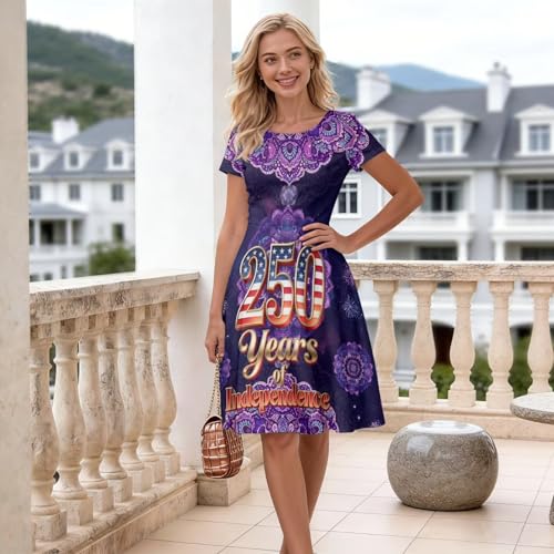 Image of Forchrinse Native Aztec Style Black White Geometric Women's Midi Dress Casual Long Dress Round Neck Swing Dress