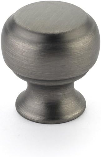 Schaub Cabriole Collection 1-1/8 in. (29mm) Knob, Antique Nickel - 63-an