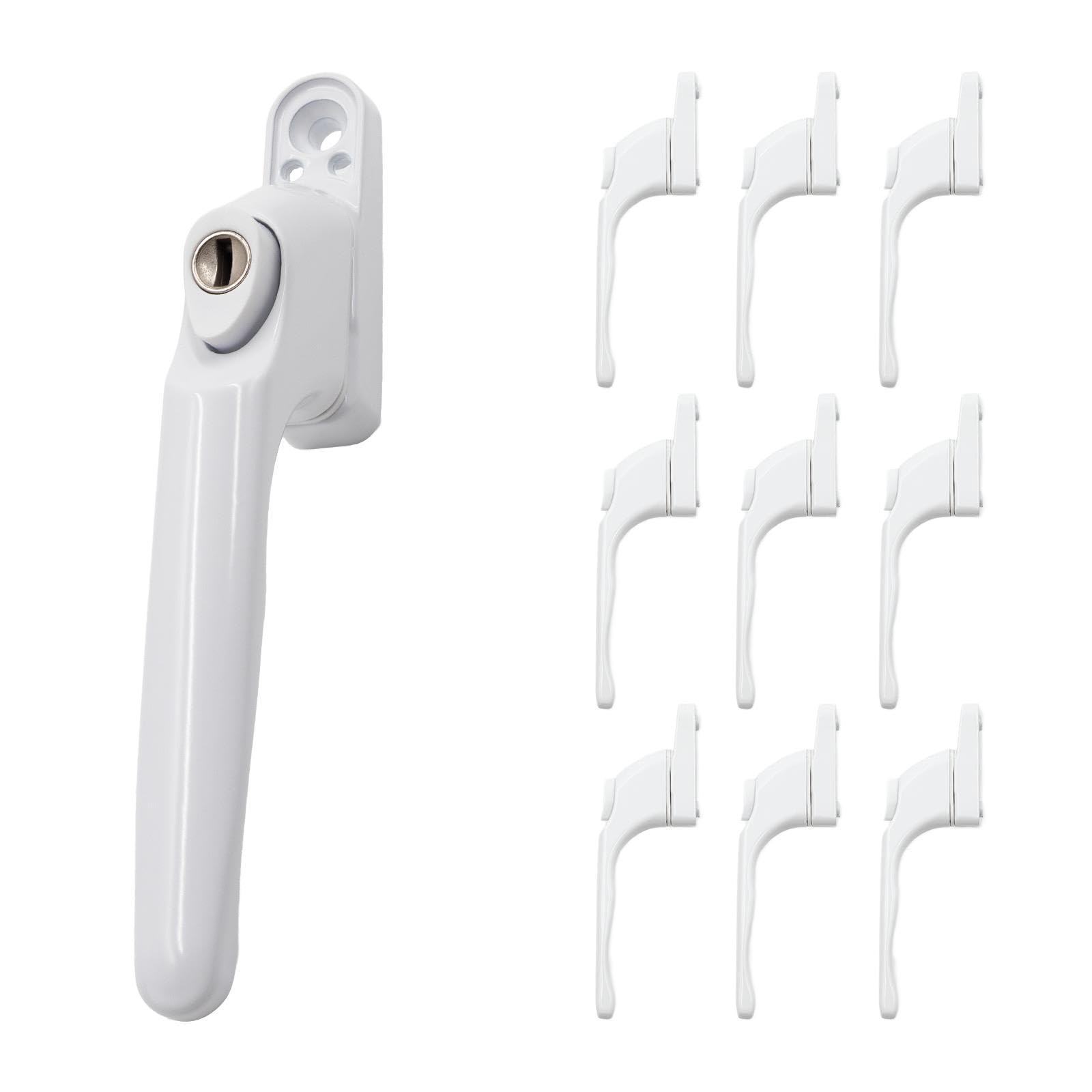 Universal Espag Inline Window Handle - White (10 Pack)