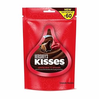 HERSHEY'S Kisses Special Dark 'N' Almonds Melt-In-Mouth Chocolates 33.6Grams - image, photos
