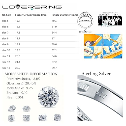 Wedding Ring Sets His And Hers Promise Ring Wedding Ring Sets His And Hers Couples Women 925 Sterling Silver Round Moissanite Man titanium Wedding Band4
