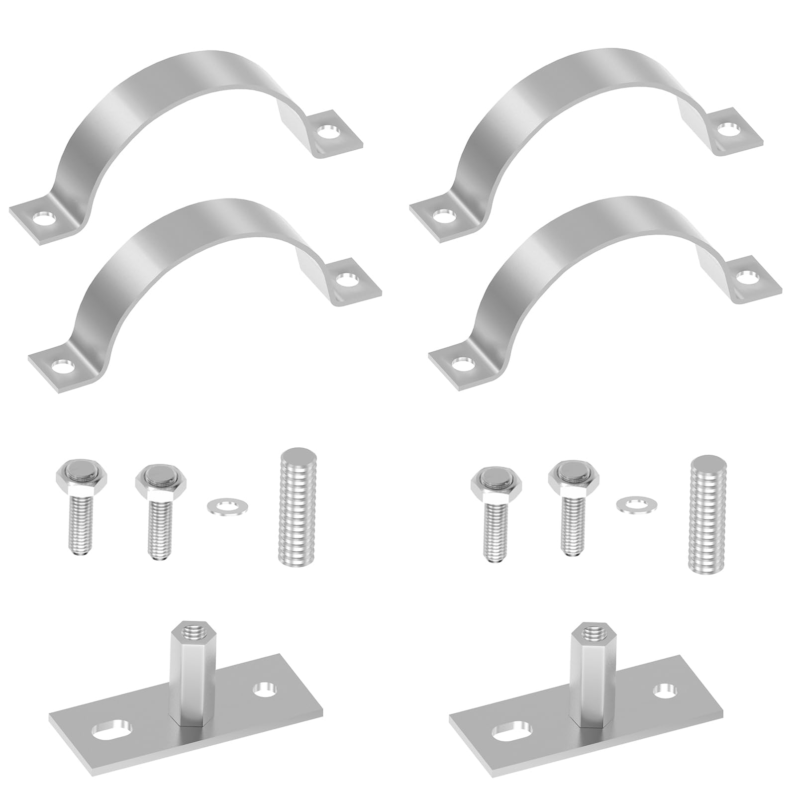 PEROMI 5 PCS Split Ring Pipe Hanger Heavy Duty Adjustable Pipe Bracket Clamp Wall Ceiling Mount Pipe Support ID 6 2/7 Inch(160mm - View #7