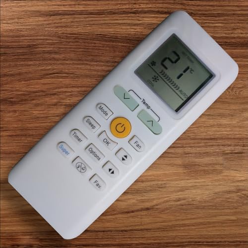 Image of Compatible /Replacement Carrier AC Remote Control - Suitable for 1 Ton, 1.5 Ton, 2 Ton Split & Window Air Conditioners (Exact Matching Remote Required) (Carrier RG70A /BGEF)