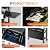 Garvee 5 Burner Propane Gas Grill Griddle Combo with Porcelain Enamel Cast Iron Grate & Cast Iron Pan – Dual BBQ Grill with Flat Top Griddle, 40,000 BTU Large Outdoor Gas Grill for Backyard Kitchen