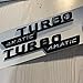 DDDXF Adesivo per Car Styling Emblema della Lettera Turbo 4Matic Amg Badge Fender Supercharge Logo per Mercedes Benz Amg 2014-2016, Nero