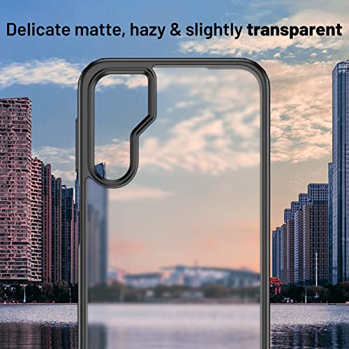 Image of KAPAVER Hybrid Shockproof Back Cover Case Compatible with Samsung Galaxy A24 (PC+TPU) (Hazy Black)