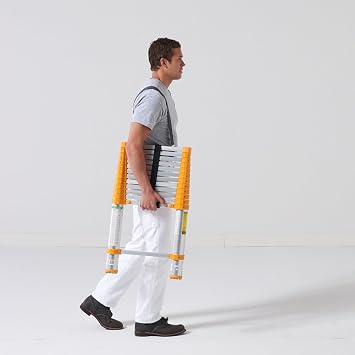Xtend & Climb 770P telescoping-ladders, 12.5 ft, Yellow/Gray | Home Series