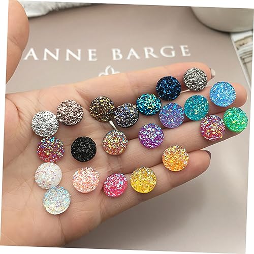 Strass ronds résine plat dos multicolores accessoires bijoux création diy loisirs