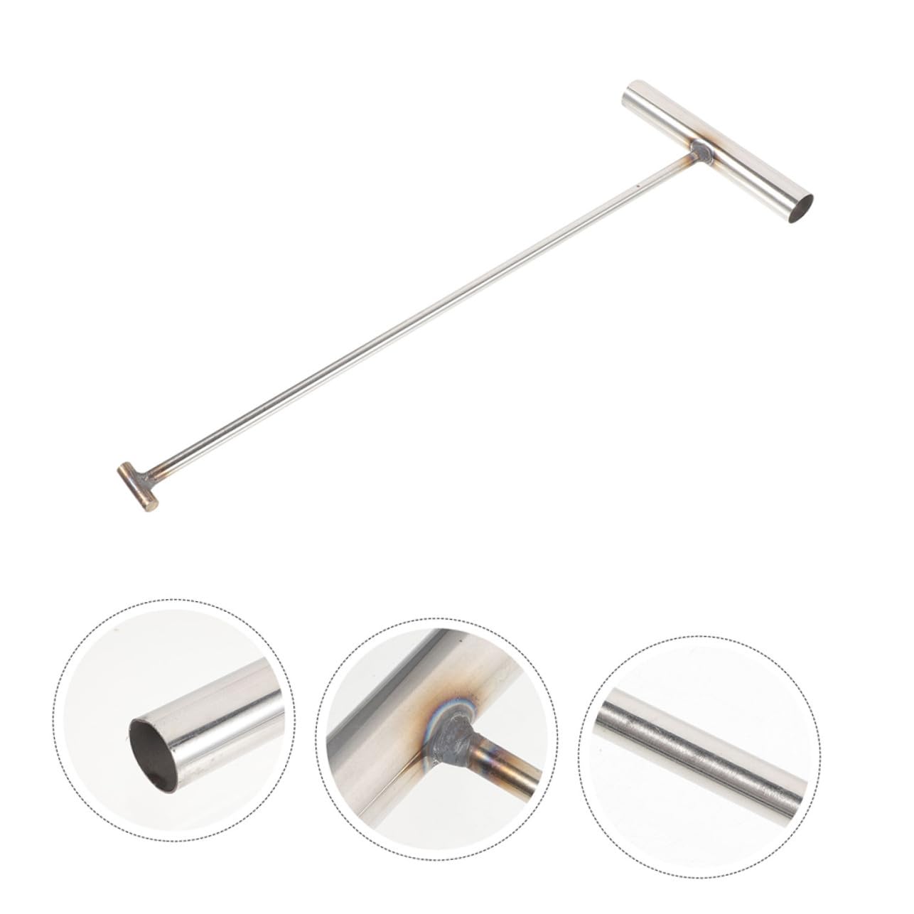 WOONEKY Chiave per Tombino in Ghisa 2pezzi Gancio in Acciaio Inox per Apri Tombini e Sollevamento Chiusini Manico a T Resistente e Sicuro per Uso Quotidiano