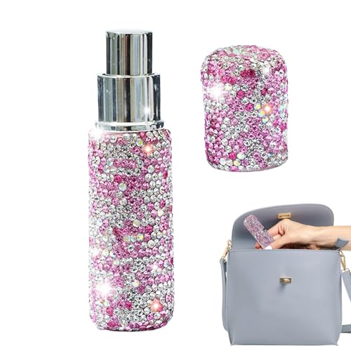 Empty Perfume Spray Bottles | 10 ml Bling Sample Case Glass Atomiser | Refillable Perfume Bottle | Refillable Fragrance Oil Sprayer, Travel Dispenser for Hairspray