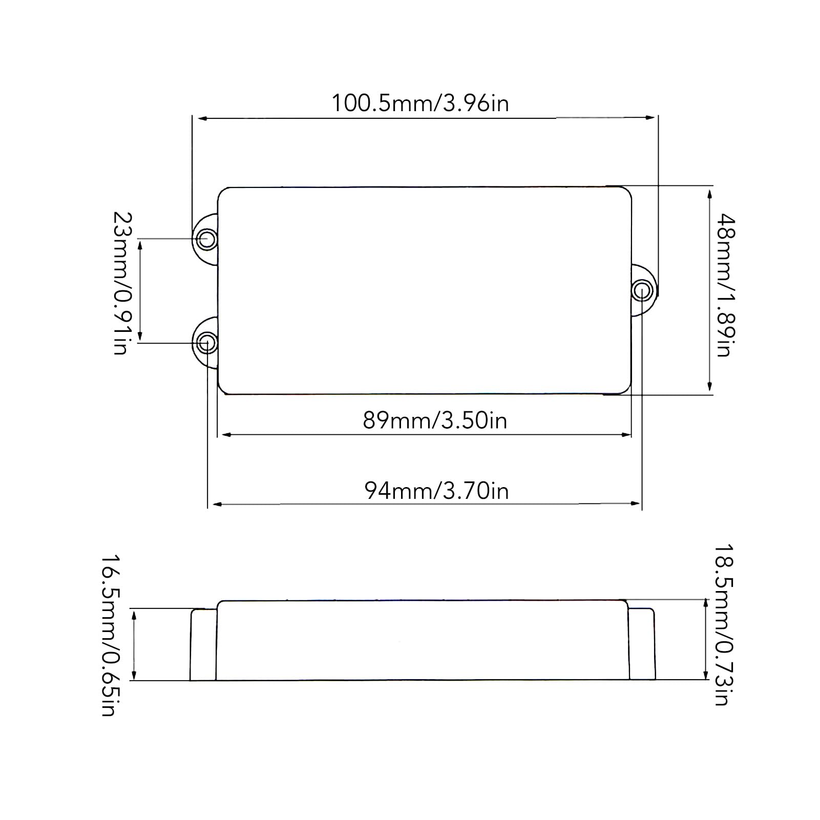 SEAFRONT Bass Tonabnehmer Humbucker Pickups Bass Pickup, 4 String Bass Pickup Geschlossene Dual Coil Raulos 4 Saiten -Gitarren Elektrische Bass -Pickup -Gitarre Teil