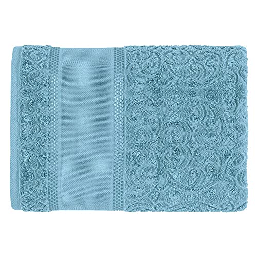 TOALHA ROSTO PARA BORDAR KARSTEN MELINA 2 50X80CM Cor:Azul Caribe