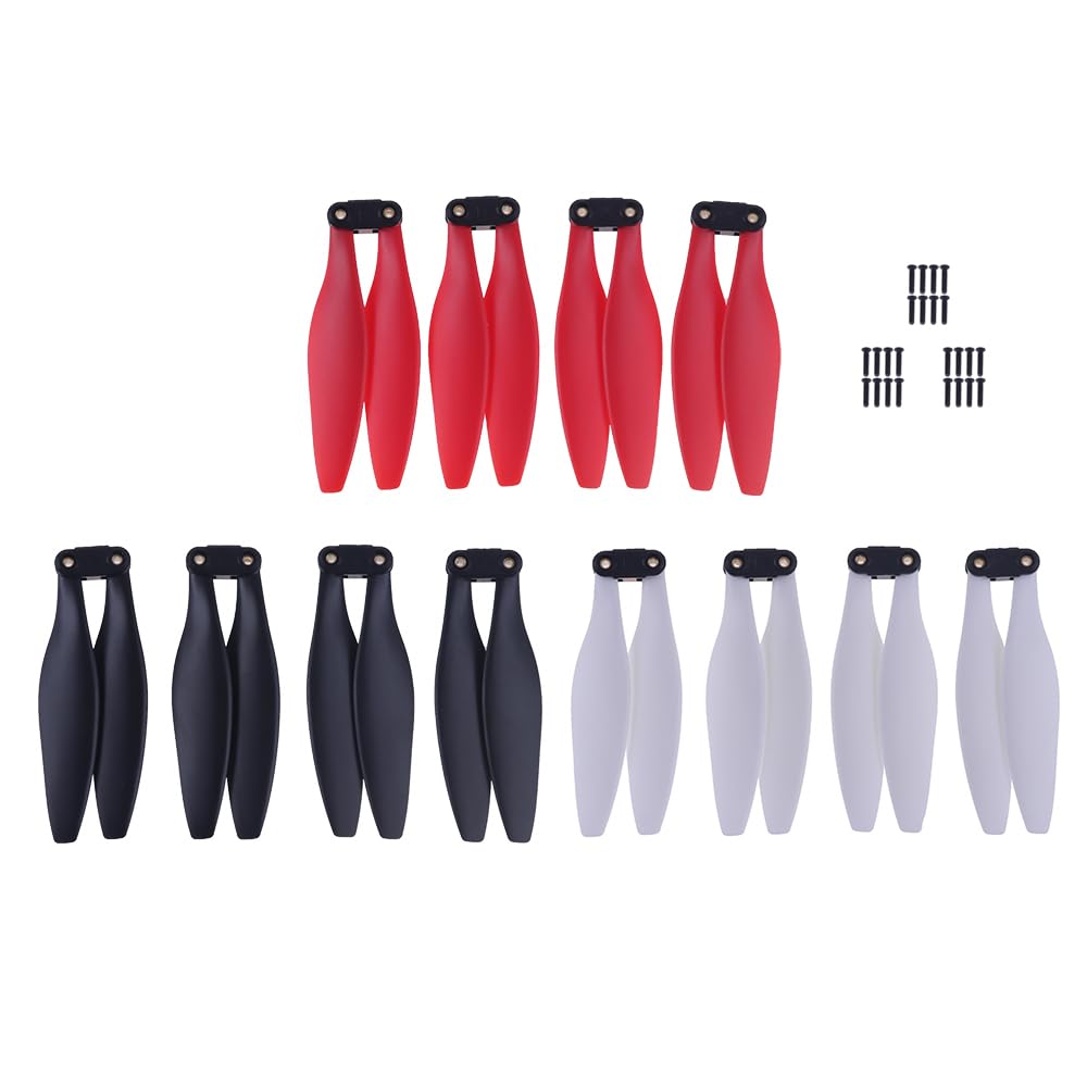 3 Sets 12 pcs Red White Black Foldable Propeller for HS720 HS720E Four-axis Aircraft Blade Aerial Photography Brushless Drone Accessories