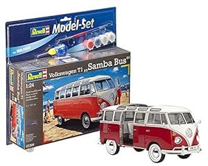 Revell VW T1 Samba Bus Modellbausatz Rot-Weiß 07399