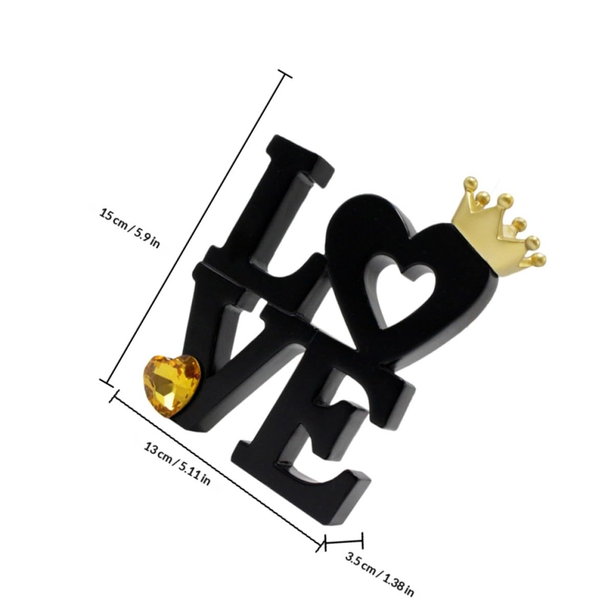 CALLARON Letras Decorativas de Madera Love para Decoración Rústica en Mesas de Cocina y Salón, Adorno Independiente para Eventos y Hogar