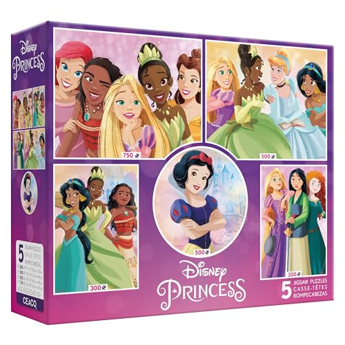 Ceaco - 5 in 1 Multipack - Disney Princess - (2) 300 Piece