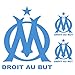 Sticker Om n°2 Logo x3 Bleu Clair 56x50 cm