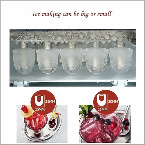 Fabricadora de hielo 2 en 1, acero inoxidable, 48 lbs diarias miniatura 7
