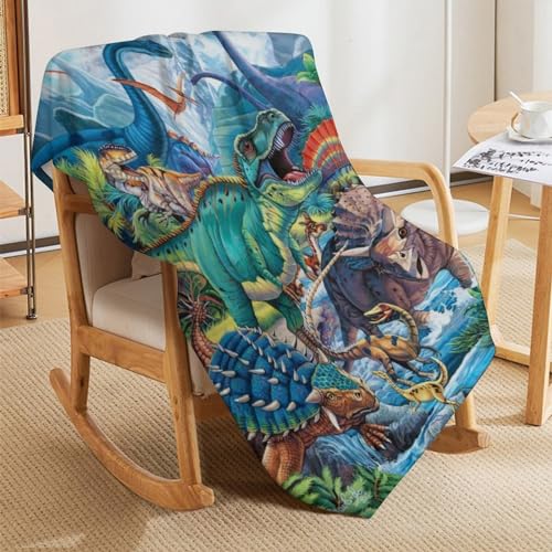 Couverture dinosaure pour des soirées cocooning douillettes au salon
