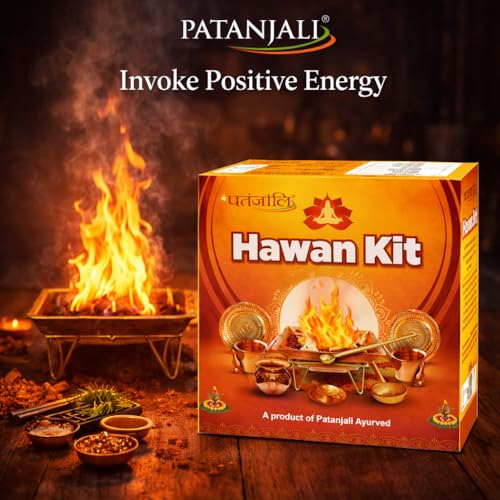 Image of PATANJALI HAWAN KIT (KUND-1 | Stand-1 | Big Plate-2 | LOTA-1 | Diya-1 | Big Spoon-2 | Small Spoon-2 | Small Plate-2 | Glass-2)