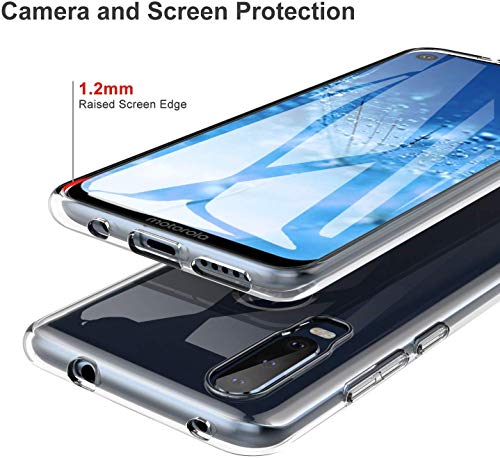 Image of COVERBLACK Rubber Silicone Back Cover for Motorola One Vision - Transparent