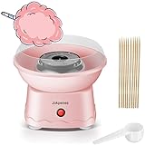 Jokpenes Cotton Candy Machine for Kids,Portable Mini Electric Cotton Candy Maker with 10 Reusable Cottons Candy Cones & Sugar Scoop for Birthday Family Party