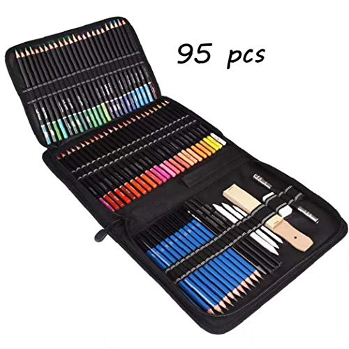 nJiaMe 72 Coloring Pencils Set für Skizzierung Malbücher School Supplies für Berufskünstler Erwachsene Kinder Fließend… – Bild 5