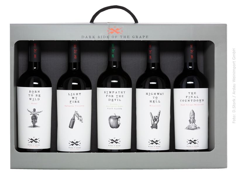 5x 0,75l - Wines n' Roses - MIX-Paket - Geschenk-Set | Spanien - Rotwein und Weißwein trocken