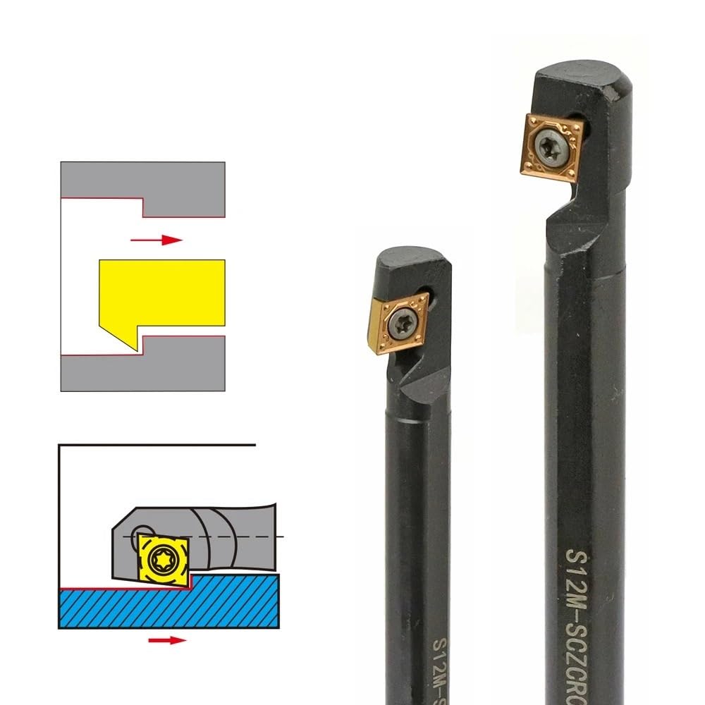 Porte-outils de tournage interne pour tour S08K S10K S12M S16Q S20R S25S SCZCR06 SCZCR09 SCZCL06 SCZCL09 Barre d'alésage pour inserts en carbure CCMT (S20R-SCZCR09) (S16Q-SCZCR09)