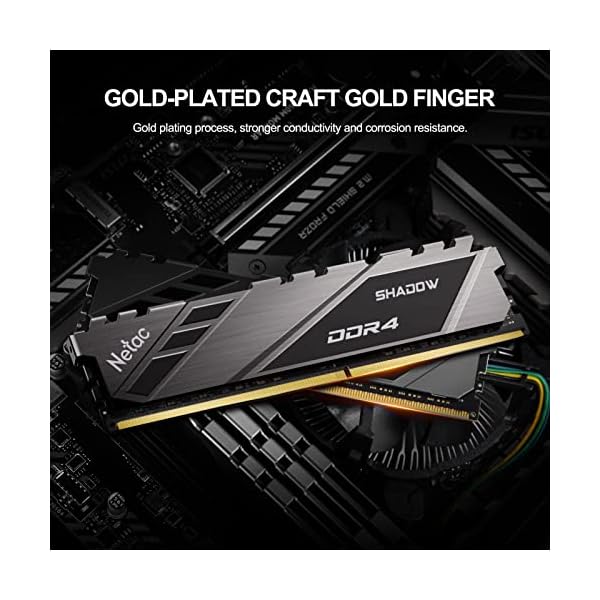 Netac Memoria Ram Kit, DDR4 3200MHz 16gb,16gb (2x8gb), XMP 1.35v, Memoria Dram Kit para Juegos, Memoria Ram Kit De Escritorio, Alto Rendimiento, Gris - Image 3