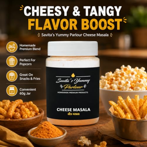 Image of Savita's Yummy Parlour Cheese Masala - Homemade Premium Spice Blend | Flavor Booster for Snacks, Pasta, Popcorn & More